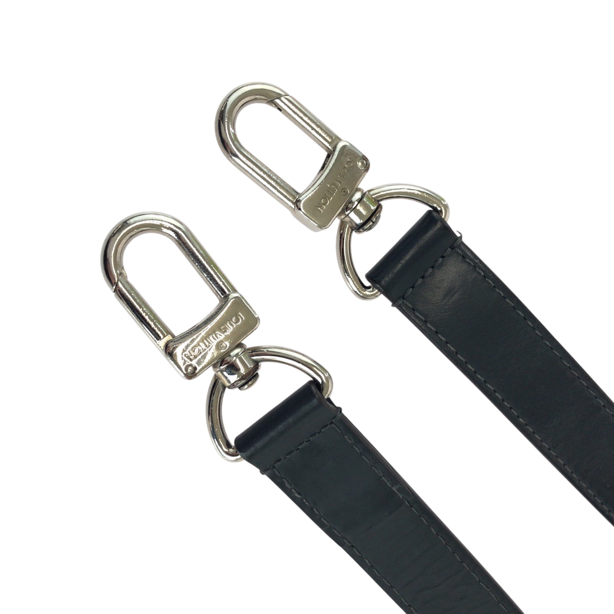 18501
LOUIS VUITTON ルイヴィトン グレー シルバー金具 レザー ショルダーストラップのみ  メンズ AB21