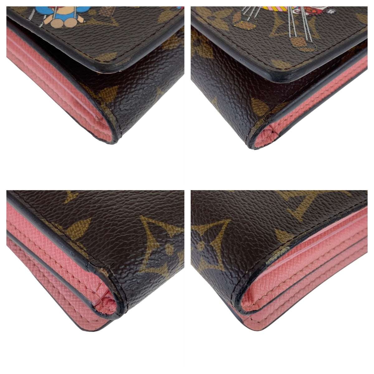 18502
LOUIS VUITTON ルイヴィトン モノグラム ヴィヴィエンヌ ポルトフォイユ ヴィクトリーヌ ブラウン ピンク ゴールド金具 PVC M69754 折財布 コンパクトウォレット  レディース ABP48