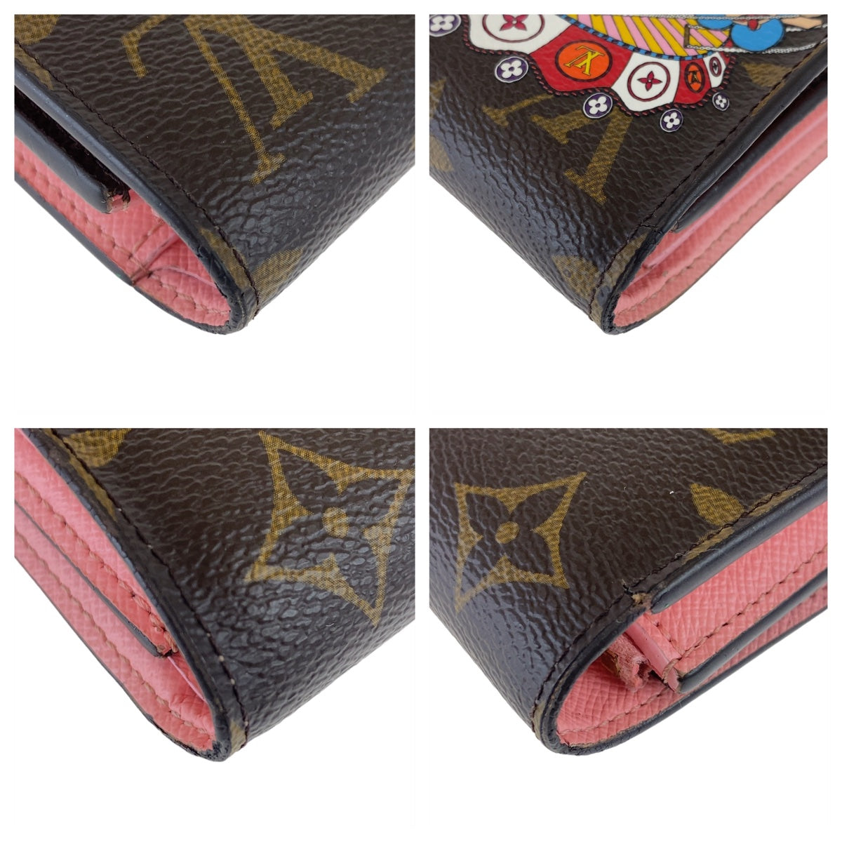 18502
LOUIS VUITTON ルイヴィトン モノグラム ヴィヴィエンヌ ポルトフォイユ ヴィクトリーヌ ブラウン ピンク ゴールド金具 PVC M69754 折財布 コンパクトウォレット  レディース ABP48