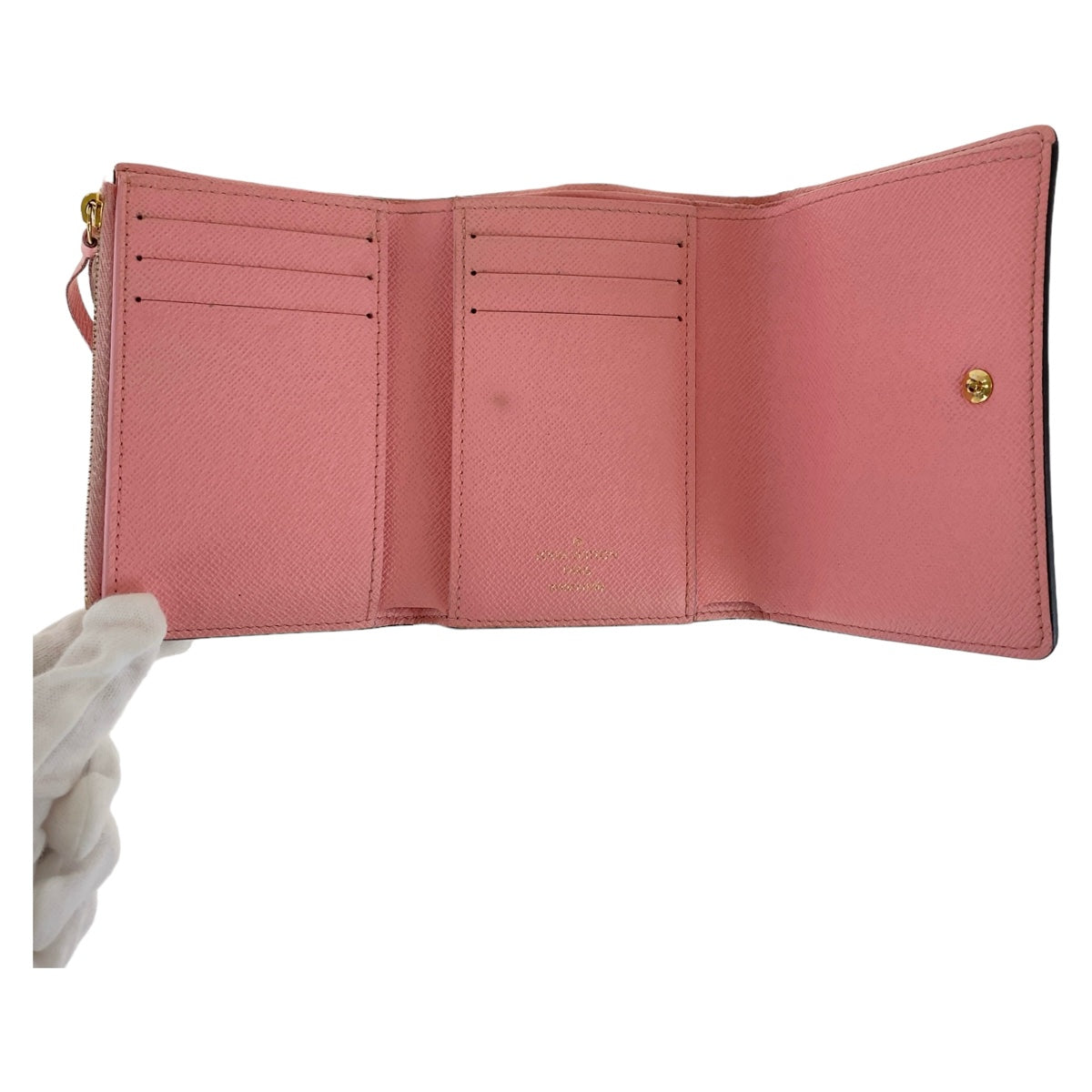 18502
LOUIS VUITTON ルイヴィトン モノグラム ヴィヴィエンヌ ポルトフォイユ ヴィクトリーヌ ブラウン ピンク ゴールド金具 PVC M69754 折財布 コンパクトウォレット  レディース ABP48