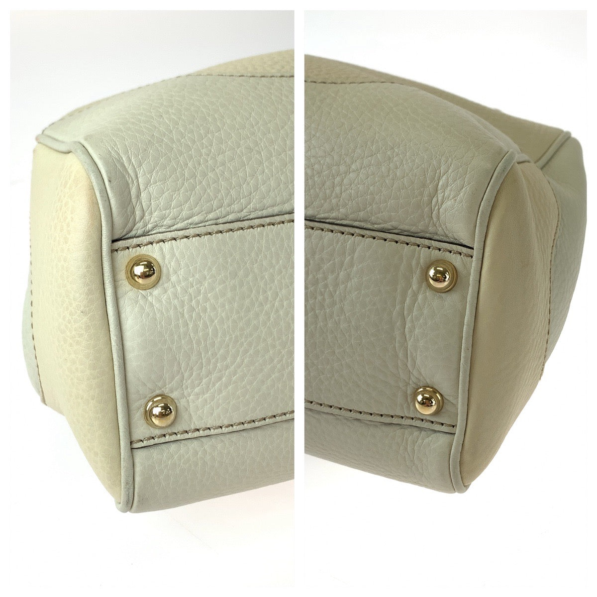 18503
GUCCI グッチ バンブー アイボリー ブラウン ゴールド金具 レザー 308360 ショルダーバッグ ハンドバッグ 2way レディース ABP52