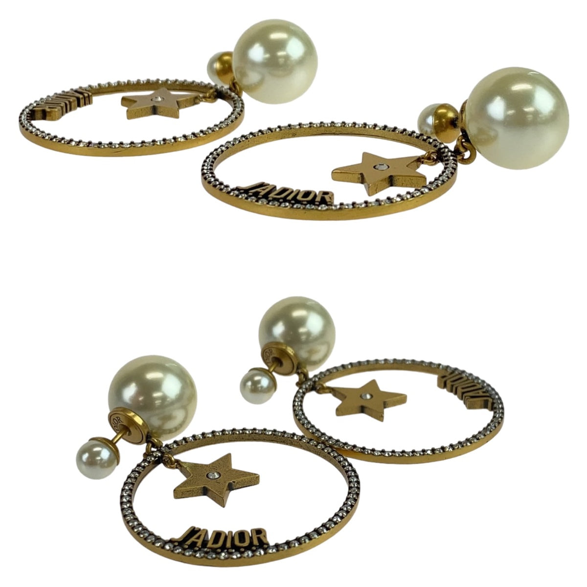 18507
Dior ディオール JA DIOR ゴールド フェイクパール / メタル ピアス フェイクパール  レディース ABP48