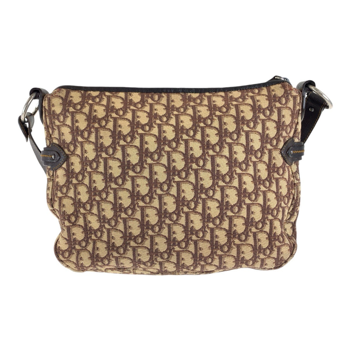 18519
Christian Dior クリスチャンディオール ヴィンテージ トロッター ベージュ ブラウン シルバー金具 キャンバス / レザー ショルダーバッグ メッセンジャーバッグ レディース AB52