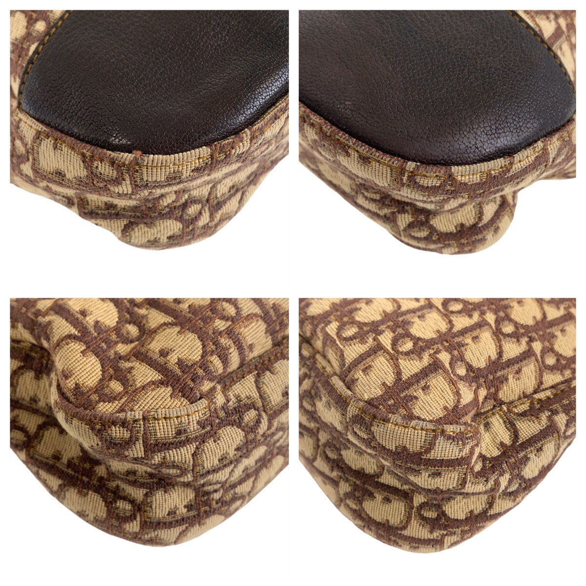 18519
Christian Dior クリスチャンディオール ヴィンテージ トロッター ベージュ ブラウン シルバー金具 キャンバス / レザー ショルダーバッグ メッセンジャーバッグ レディース AB52