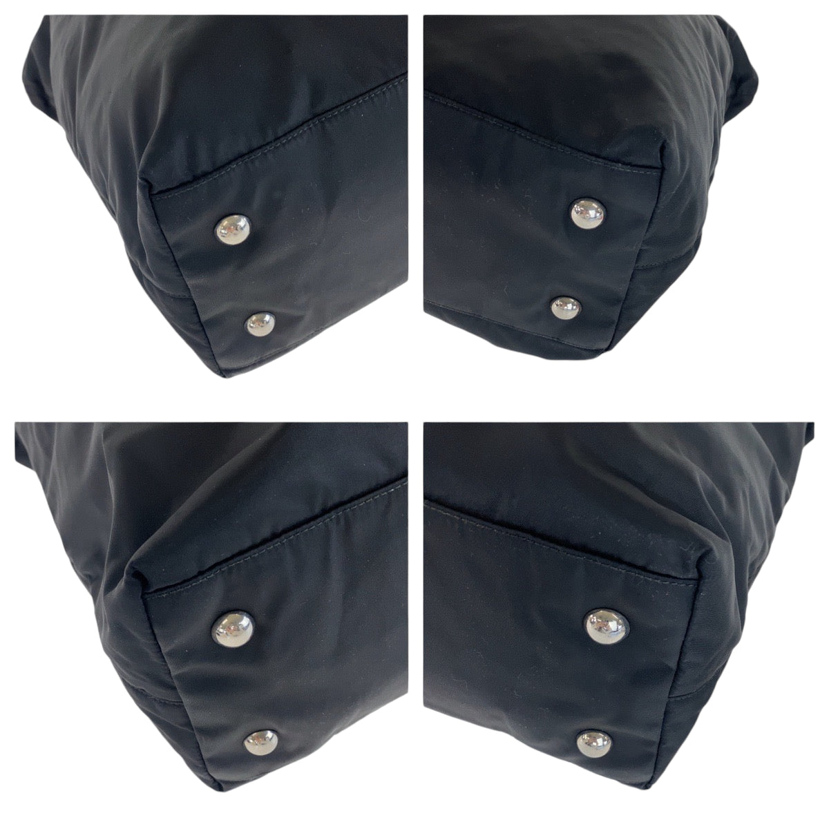 18523
PRADA プラダ テスート ロゴ型押し ブラック 黒 シルバー金具 ナイロン BN1105 トートバッグ ショルダーバッグ 2way レディース AB48