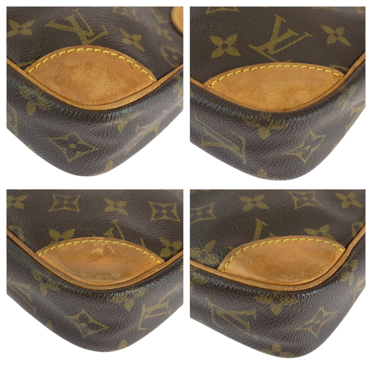 18525
LOUIS VUITTON ルイヴィトン モノグラム ダヌーヴ ブラウン ゴールド金具 PVC / レザー M45266 ショルダーバッグ メッセンジャーバッグ  レディース B39
