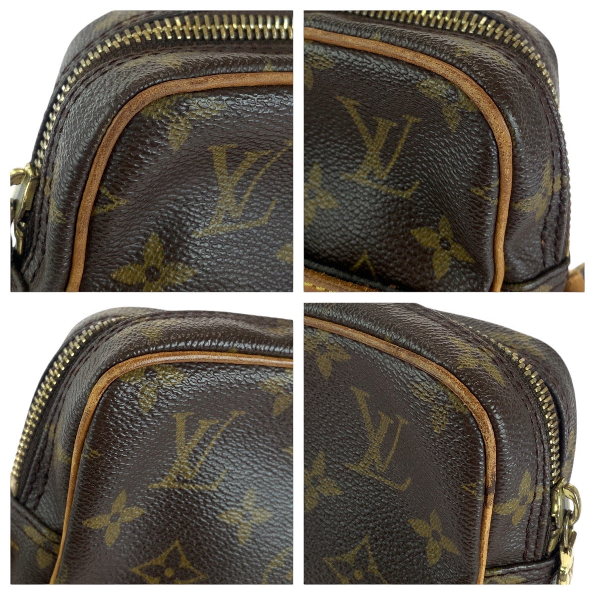 18525
LOUIS VUITTON ルイヴィトン モノグラム ダヌーヴ ブラウン ゴールド金具 PVC / レザー M45266 ショルダーバッグ メッセンジャーバッグ  レディース B39