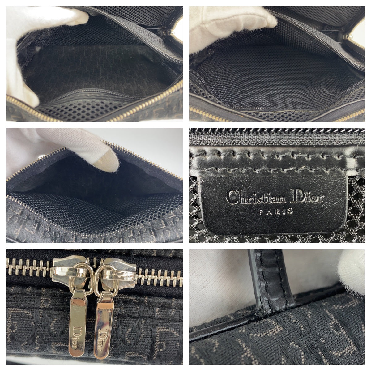 18526
Dior ディオール トロッター オブリーク ストリートシック ブラック シルバー金具 キャンバス / レザー MC0053 ハンドバッグ バニティバッグ レディース ABP48