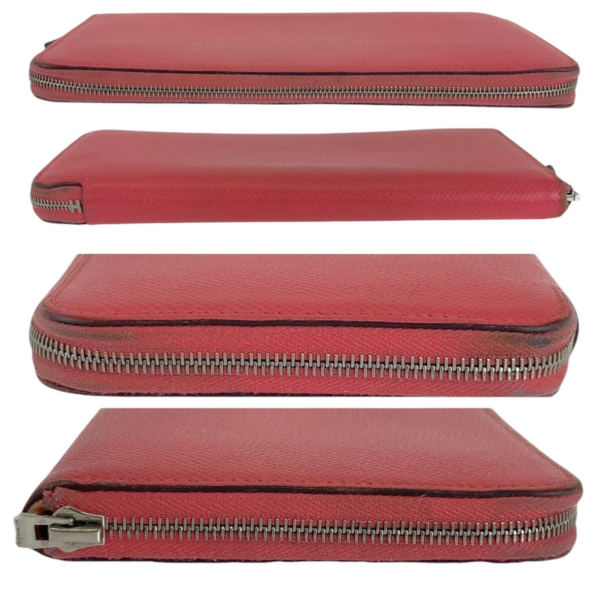 18528
HERMES Azap Long Silk'in Rose Azalee Pink Silver Hardware Veau Epsom Long Wallet C-engraved Ladies AB40