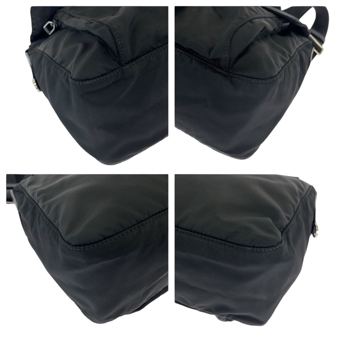 18535
PRADA プラダ テスート 三角ロゴプレート 男女兼用 ブラック 黒 シルバー金具 ナイロン BT8994 ショルダーバッグ ポシェット  メンズ ABP43