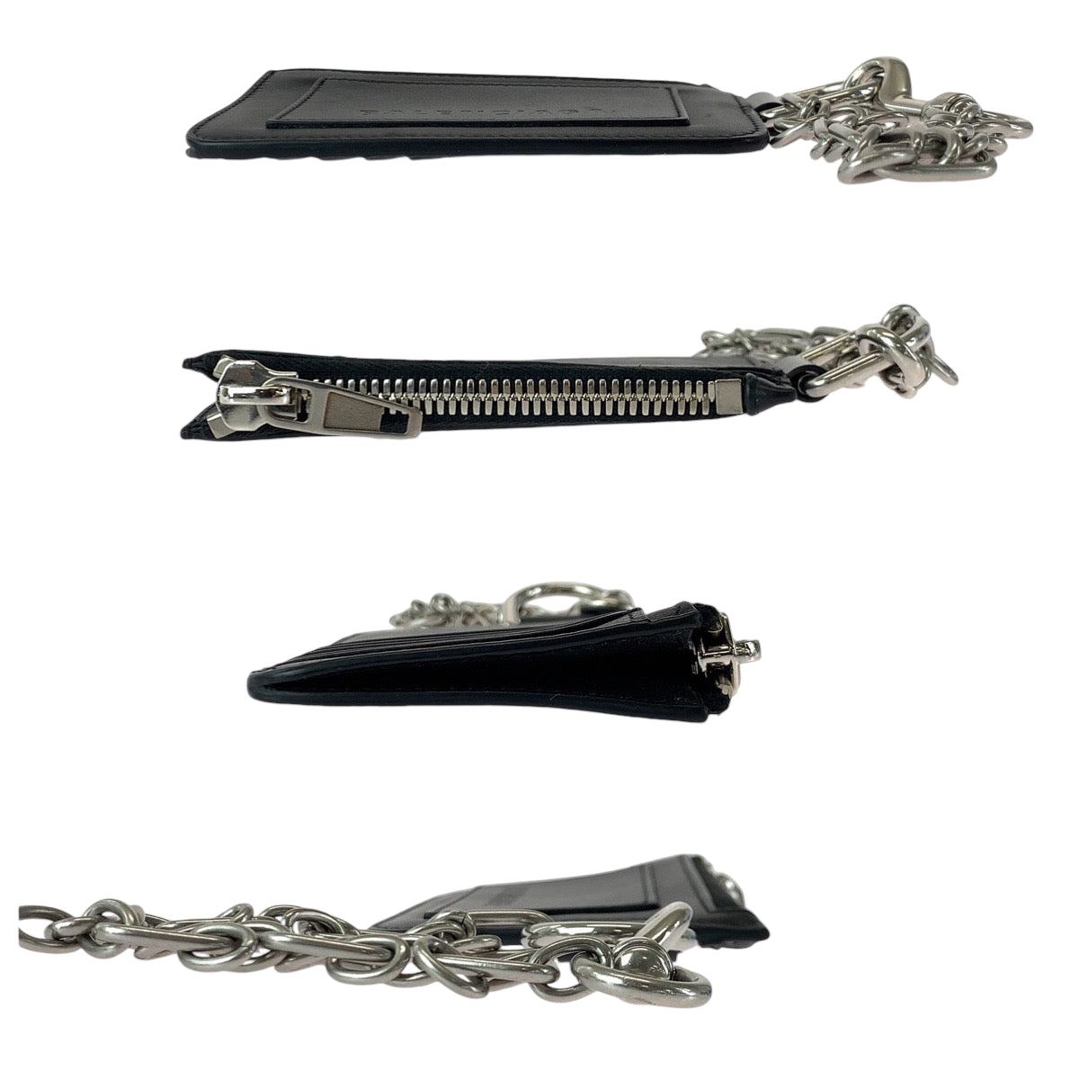 18537
BALENCIAGA バレンシアガ ロゴ ブラック シルバー金具 レザー 655594 チェーン付きコインケース フラグメントケース カードケース  メンズ ABP40
