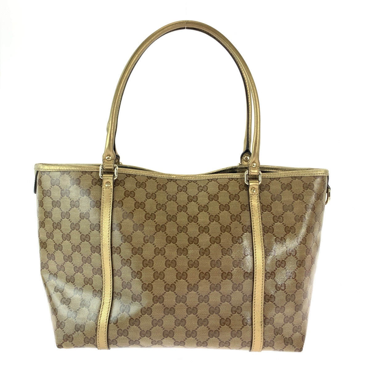 18540
GUCCI グッチ GGクリスタル ブラウン ゴールド ゴールド金具 GGスプリームキャンバス 197953 トートバッグ ショルダーバッグ  レディース AB43