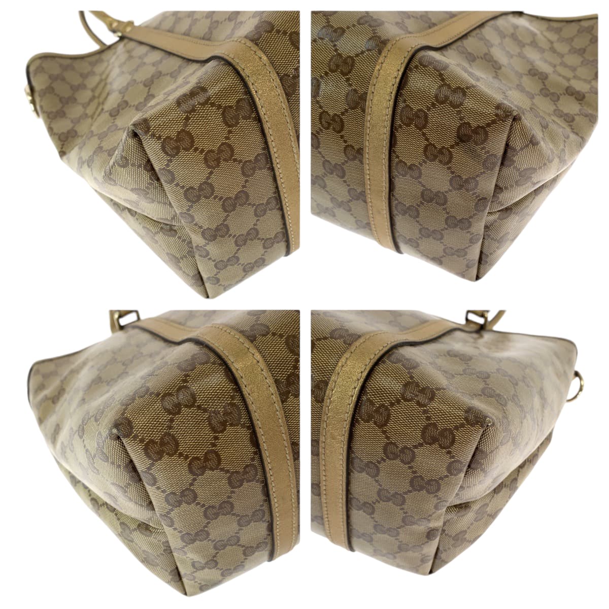 18540
GUCCI グッチ GGクリスタル ブラウン ゴールド ゴールド金具 GGスプリームキャンバス 197953 トートバッグ ショルダーバッグ  レディース AB43