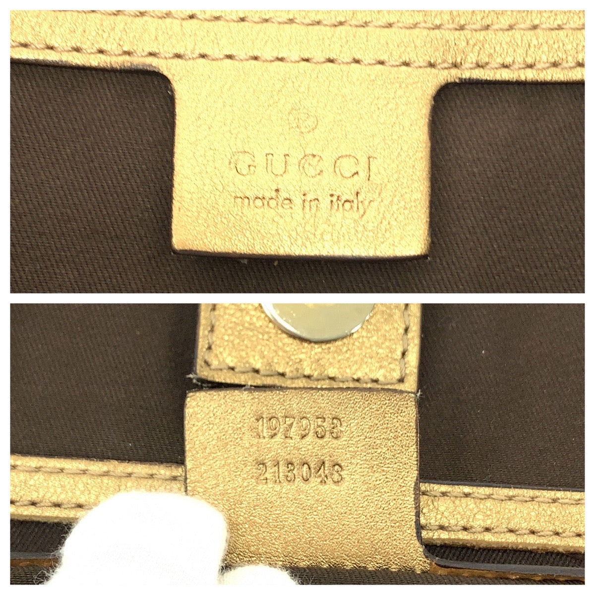 18540
GUCCI グッチ GGクリスタル ブラウン ゴールド ゴールド金具 GGスプリームキャンバス 197953 トートバッグ ショルダーバッグ  レディース AB43