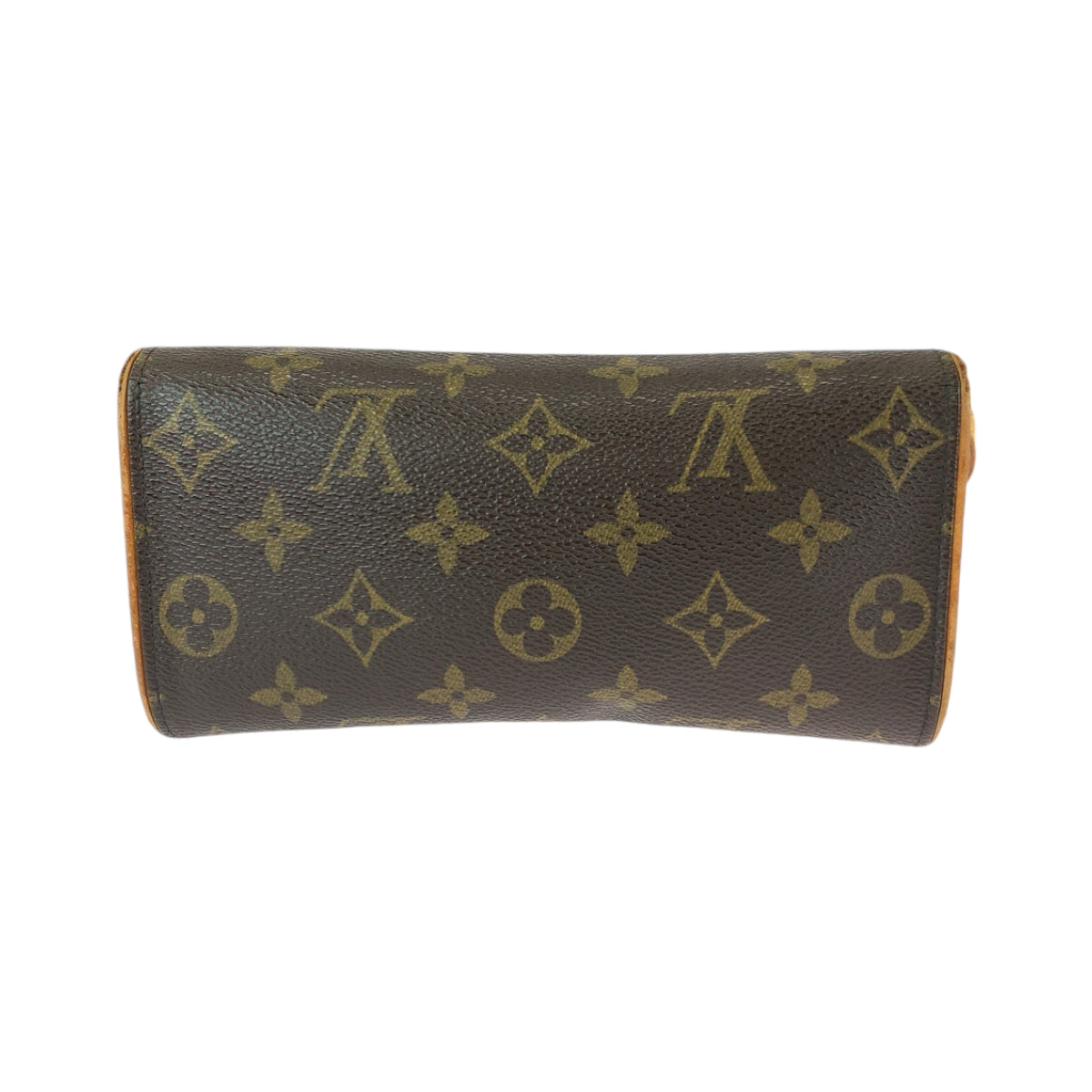 18542
LOUIS VUITTON ルイヴィトン モノグラム ポシェットツインPM ブラウンゴールド金具 PVC M51854 ショルダーバッグ ポシェット  レディース AB41