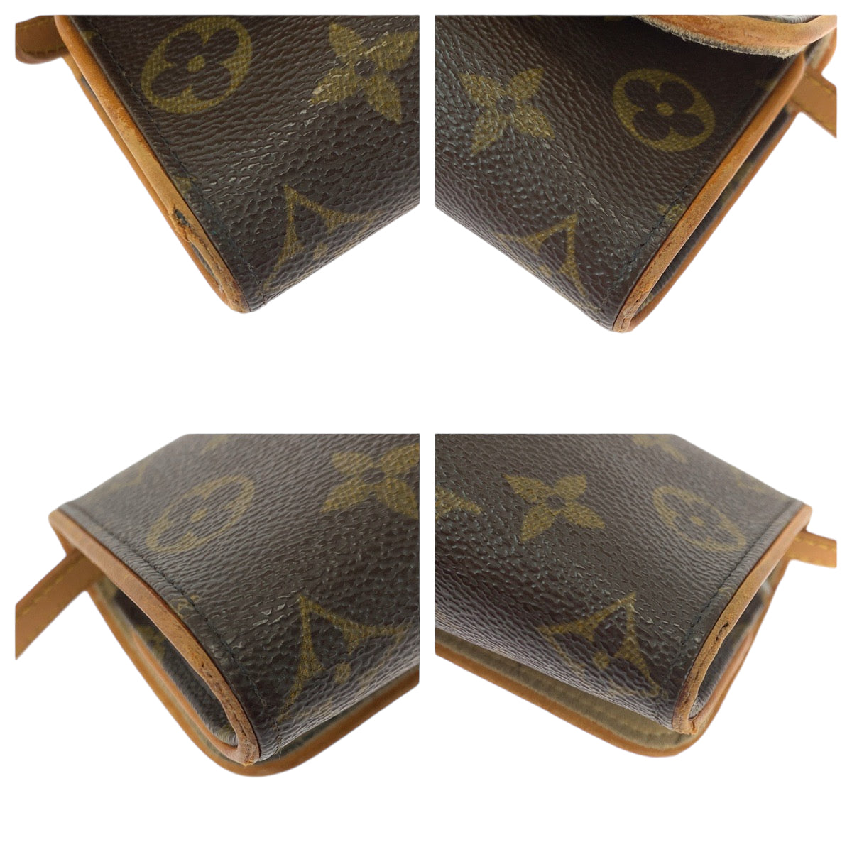18542
LOUIS VUITTON ルイヴィトン モノグラム ポシェットツインPM ブラウンゴールド金具 PVC M51854 ショルダーバッグ ポシェット  レディース AB41