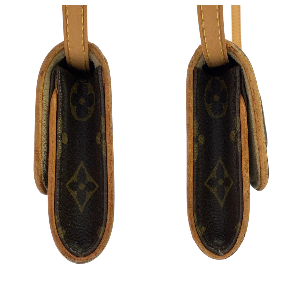 18542
LOUIS VUITTON ルイヴィトン モノグラム ポシェットツインPM ブラウンゴールド金具 PVC M51854 ショルダーバッグ ポシェット  レディース AB41