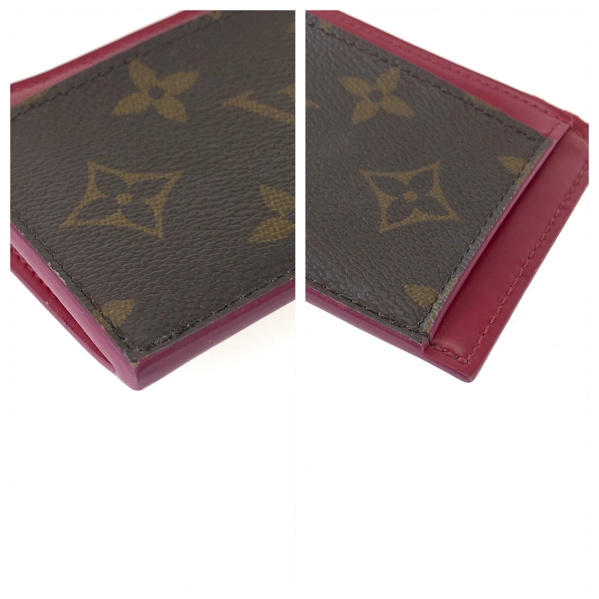 18547
LOUIS VUITTON ルイヴィトン モノグラム ポルトカルト ジップ ブラウン ワインレッド PVC M67889 フラグメントケース カードケース コインケース  レディース ABP39
