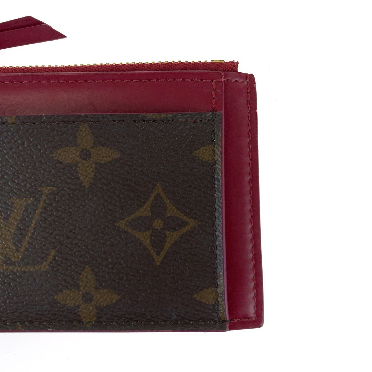 18547
LOUIS VUITTON ルイヴィトン モノグラム ポルトカルト ジップ ブラウン ワインレッド PVC M67889 フラグメントケース カードケース コインケース  レディース ABP39