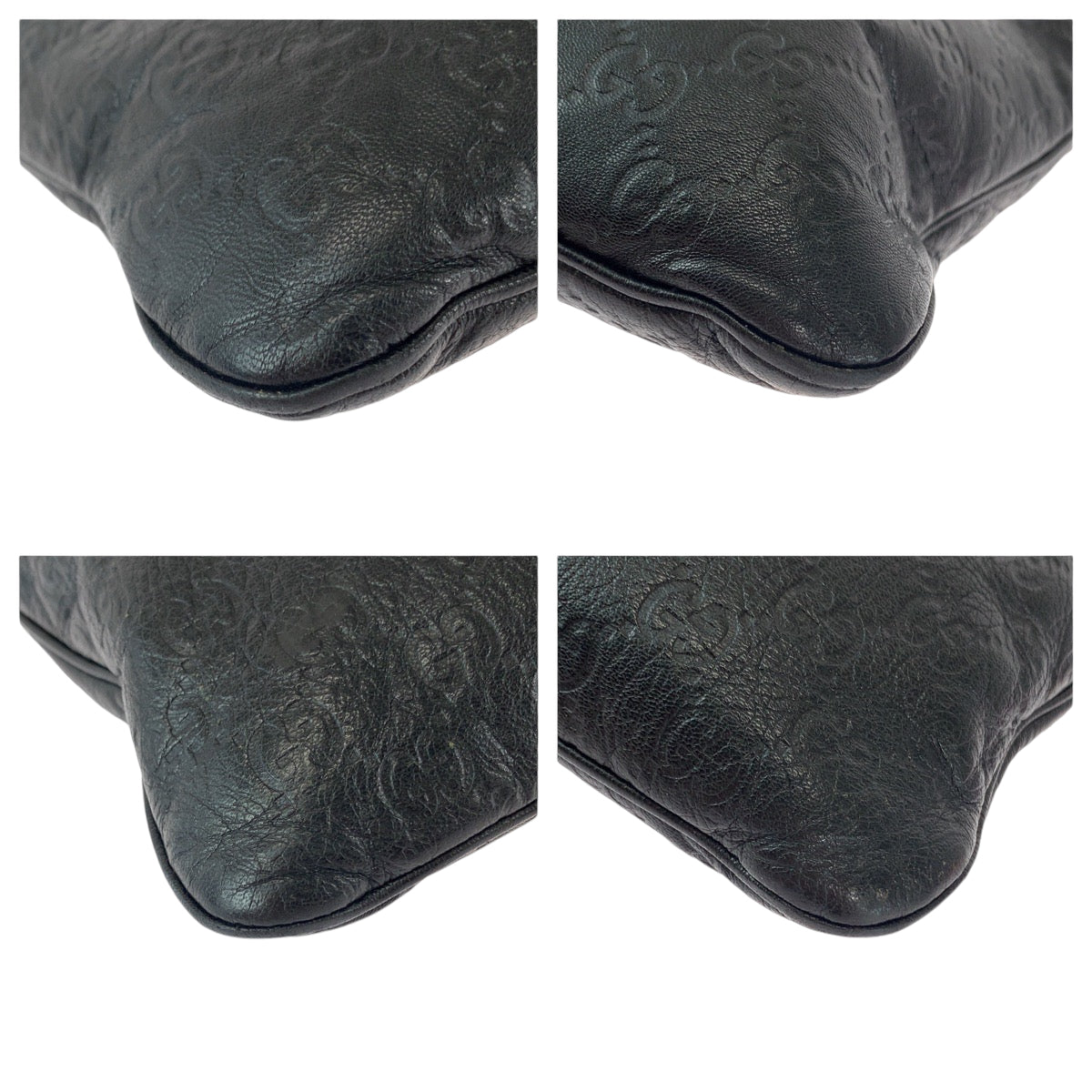 18551
GUCCI グッチ グッチシマ ブラック 黒 シルバー金具 レザー 239347 ショルダーバッグ ポシェット レディース ABP41