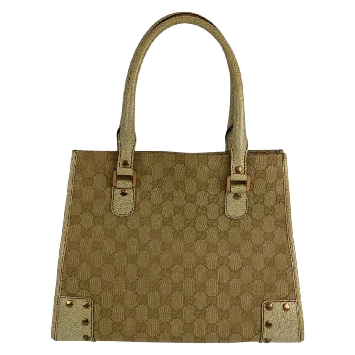 18559
GUCCI グッチ GGキャンバス ベージュ アイボリー ゴールド金具 キャンバス / レザー 214397 トートバッグ ショルダーバッグ  レディース ABP39