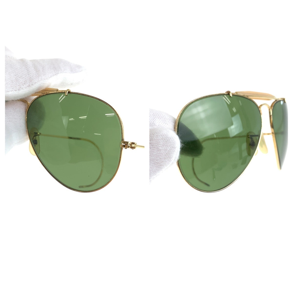 18562
Ray-Ban レイバン ヴィンテージ ボシュロム アビエーター ゴールド メタル 58◻︎14 サングラス 男女兼用 ティアドロップ メンズ AB10