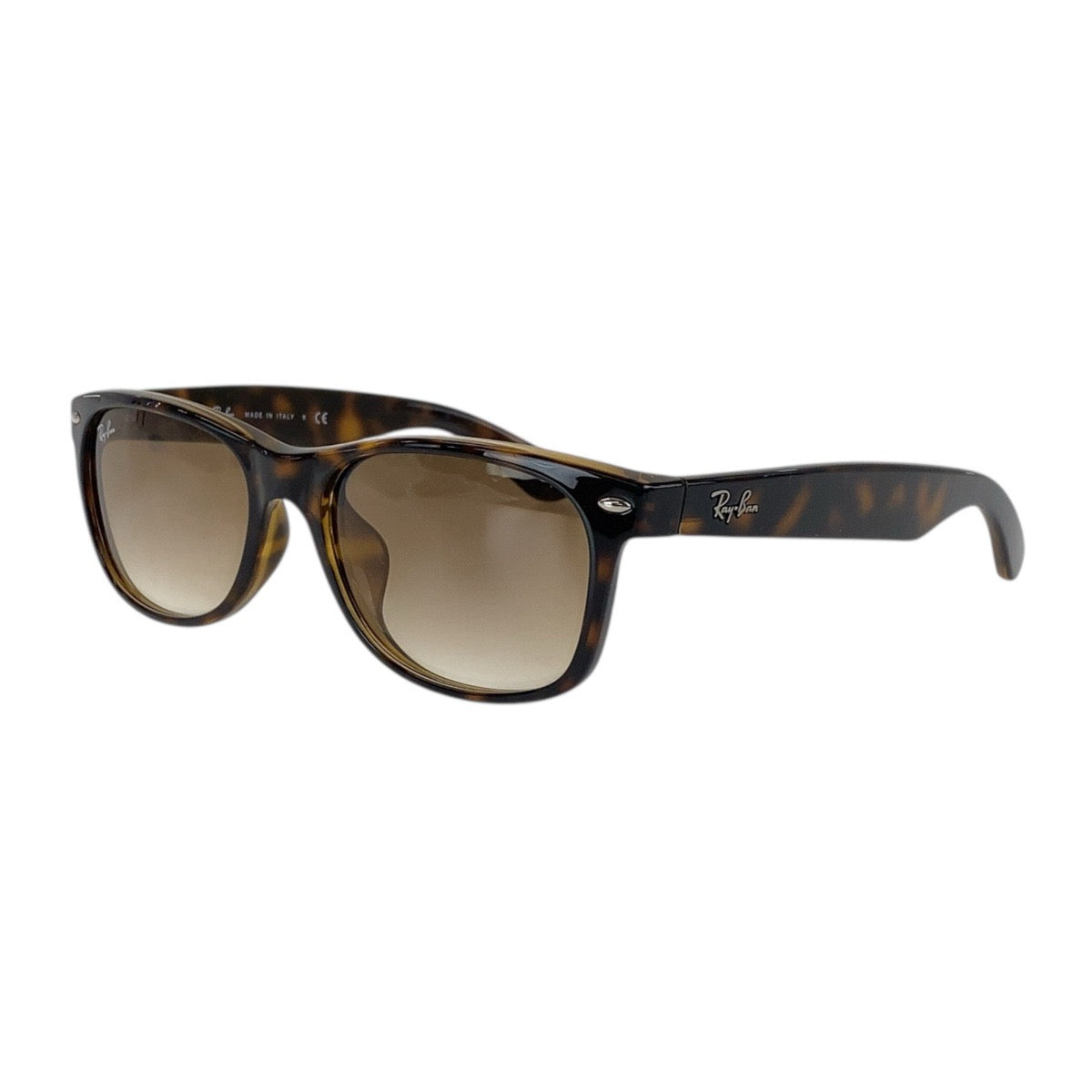 18563
Ray-Ban レイバン NEW WAYFARER ブラウン シルバー金具 プラスチック RB2132-F 710/51 55□18 2N サングラス ウェリントン  メンズ AB10