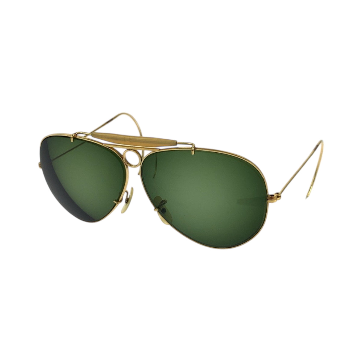 18564
Ray-Ban レイバン ヴィンテージ シューター ゴールド グリーン チタン サングラス ティアドロップ  メンズ AB10