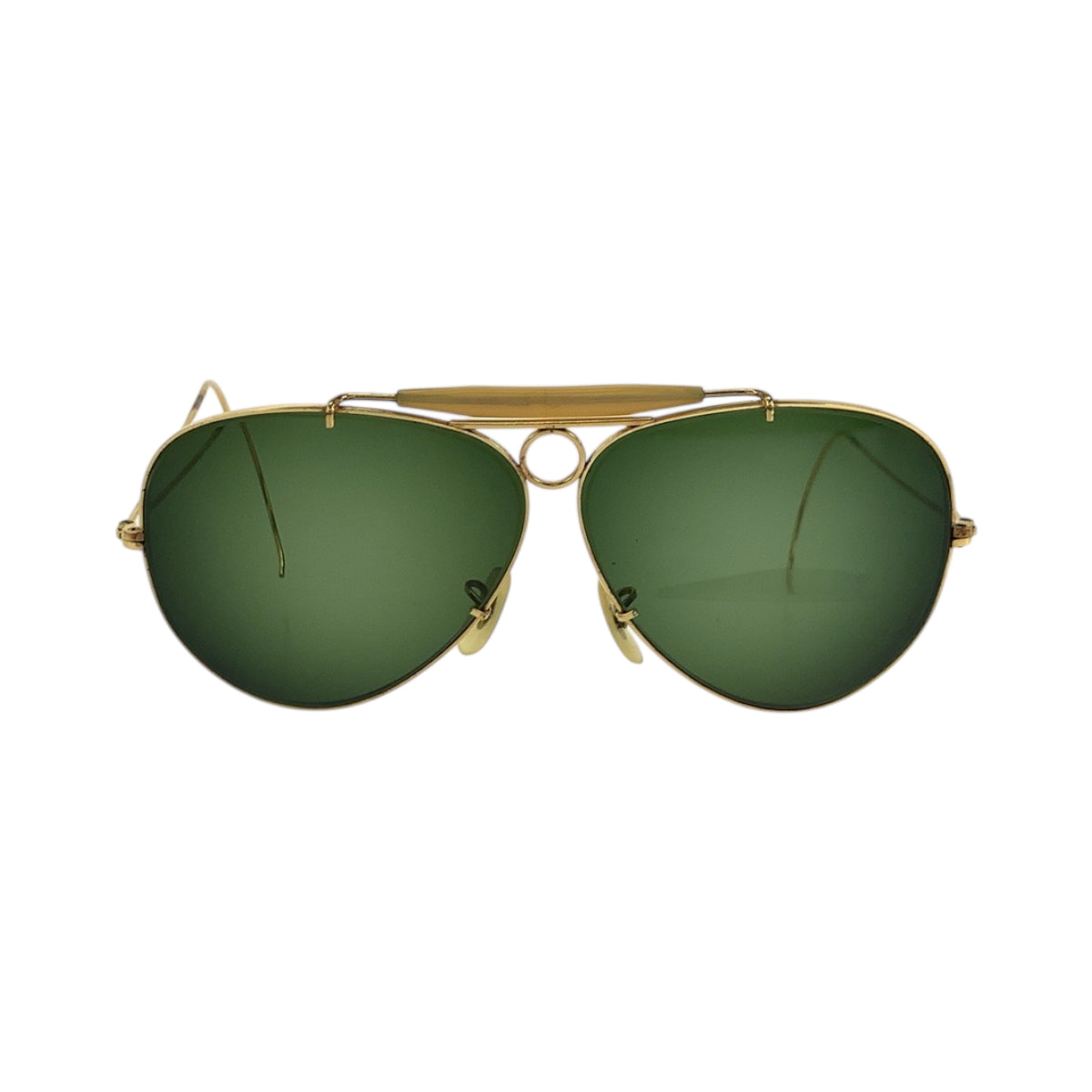 18564
Ray-Ban レイバン ヴィンテージ シューター ゴールド グリーン チタン サングラス ティアドロップ  メンズ AB10