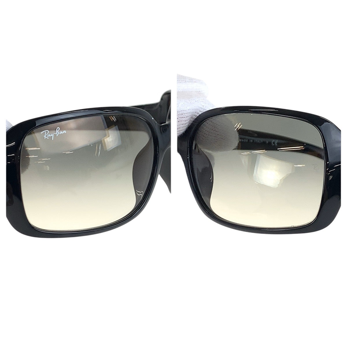 18565
Ray-Ban レイバン ブラック 黒 シルバー金具 プラスチック RB 4068 601/32 2N サングラス スクエア  メンズ ABP10