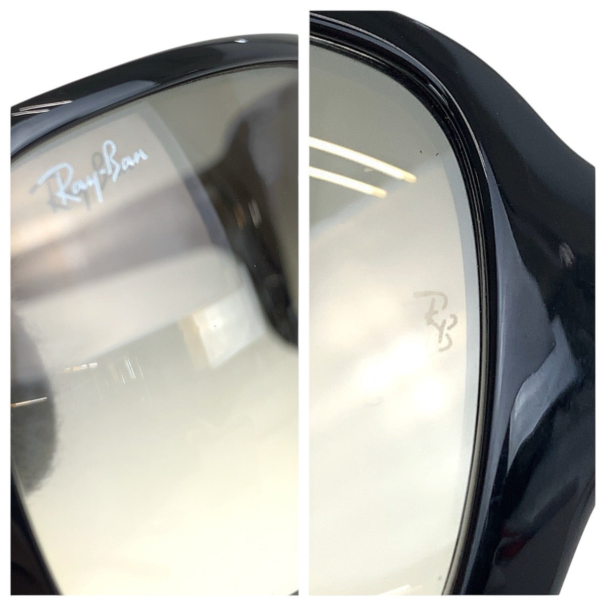 18565
Ray-Ban レイバン ブラック 黒 シルバー金具 プラスチック RB 4068 601/32 2N サングラス スクエア  メンズ ABP10