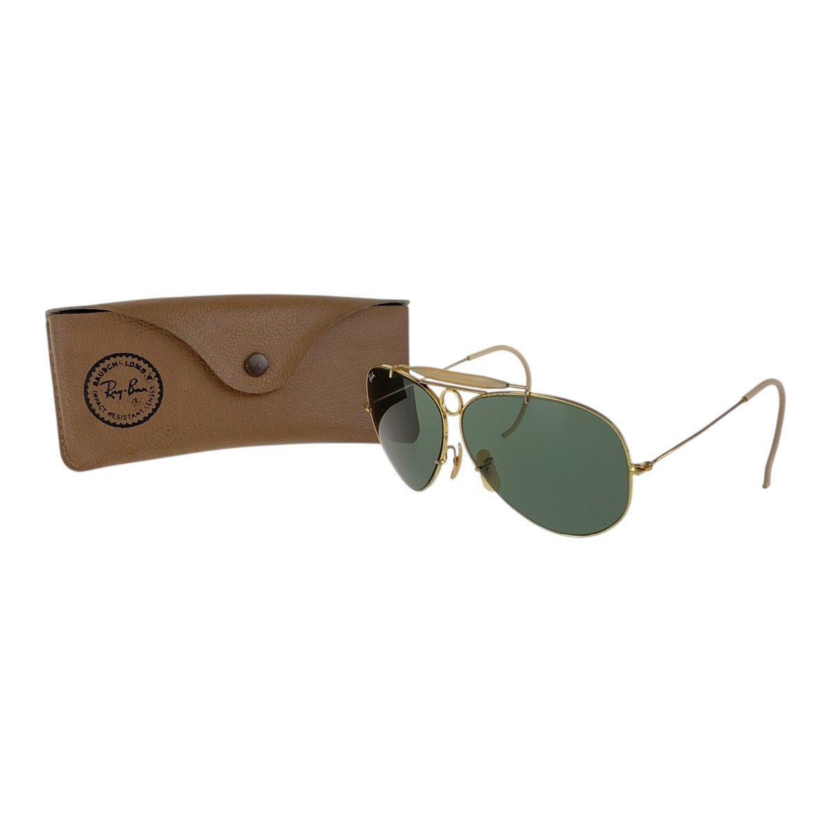 18569
Ray-Ban レイバン ヴィンテージ B&L RAY-BAN U.S.A グリーン ゴールド金具 ガラス / メタル サングラス ティアドロップ  メンズ AB12