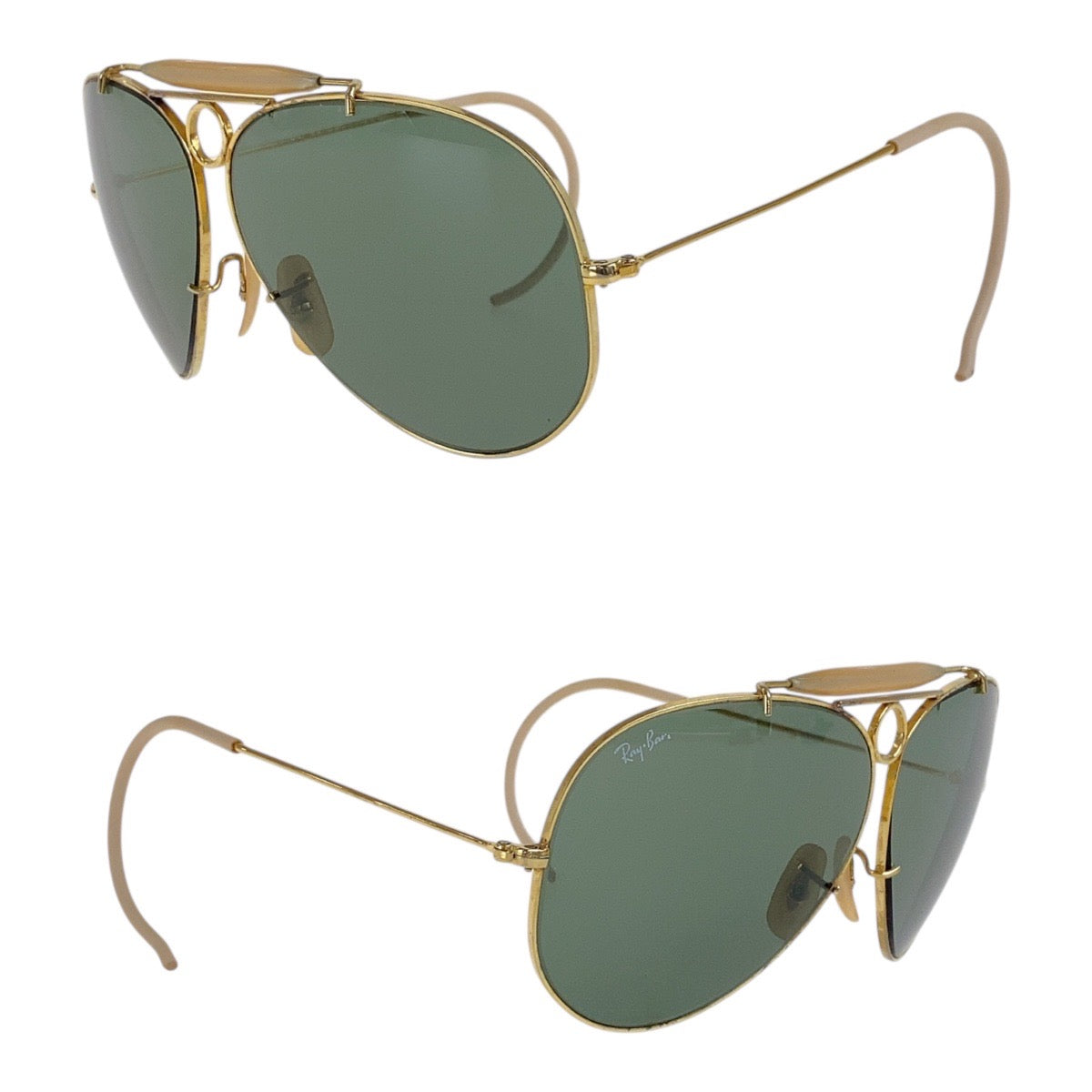 18569
Ray-Ban レイバン ヴィンテージ B&L RAY-BAN U.S.A グリーン ゴールド金具 ガラス / メタル サングラス ティアドロップ  メンズ AB12