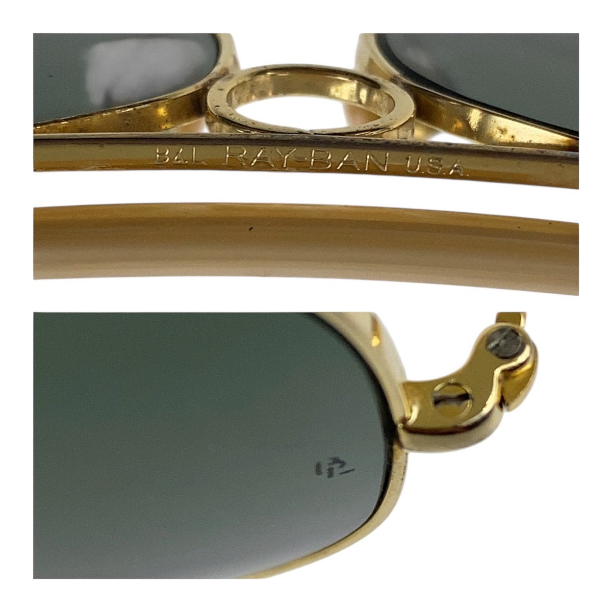 18569
Ray-Ban レイバン ヴィンテージ B&L RAY-BAN U.S.A グリーン ゴールド金具 ガラス / メタル サングラス ティアドロップ  メンズ AB12