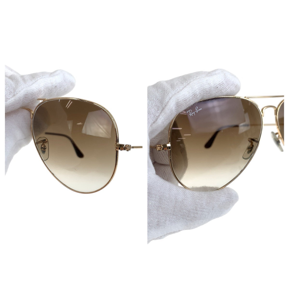 18570
Ray-Ban レイバン アビエーター ゴールド ブラウン メタル 62◻︎14 サングラス 男女兼用 ティアドロップ  メンズ ABP12