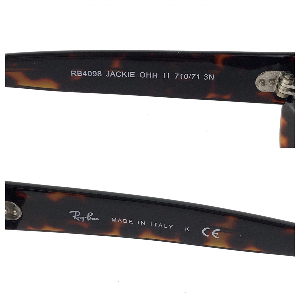 18573
Ray-Ban レイバン マーブル柄 ジャッキー ブラウン シルバー金具 プラスチック RB4098 JACKIE OHH II 710/71 3N サングラス 男女兼用 スクエア  レディース ABP10