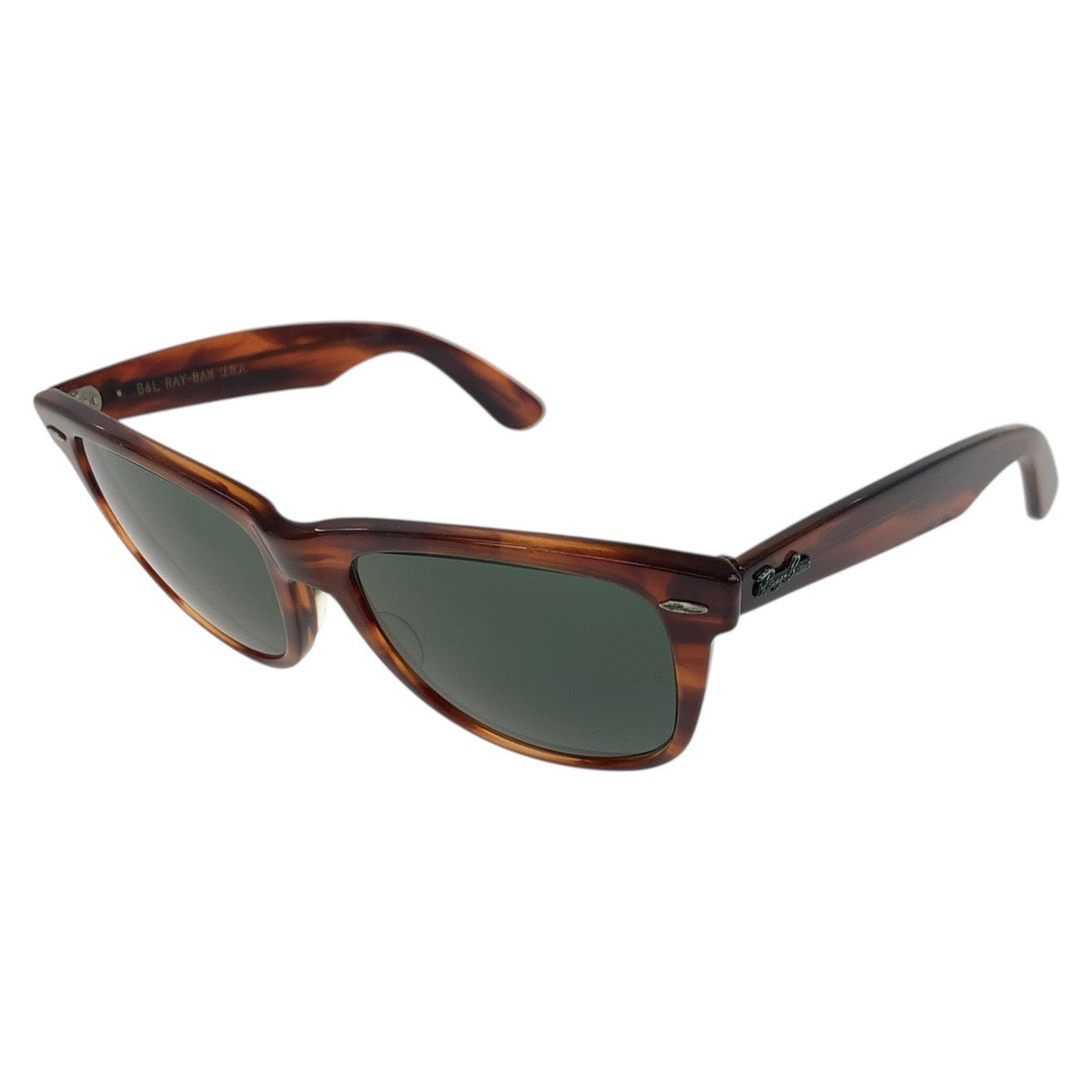 18574
Ray-Ban レイバン ヴィンテージ ボシュロム ウェイファーラー ブラウン シルバー金具 プラスチック サングラス 男女兼用 ウェリントン  メンズ AB12