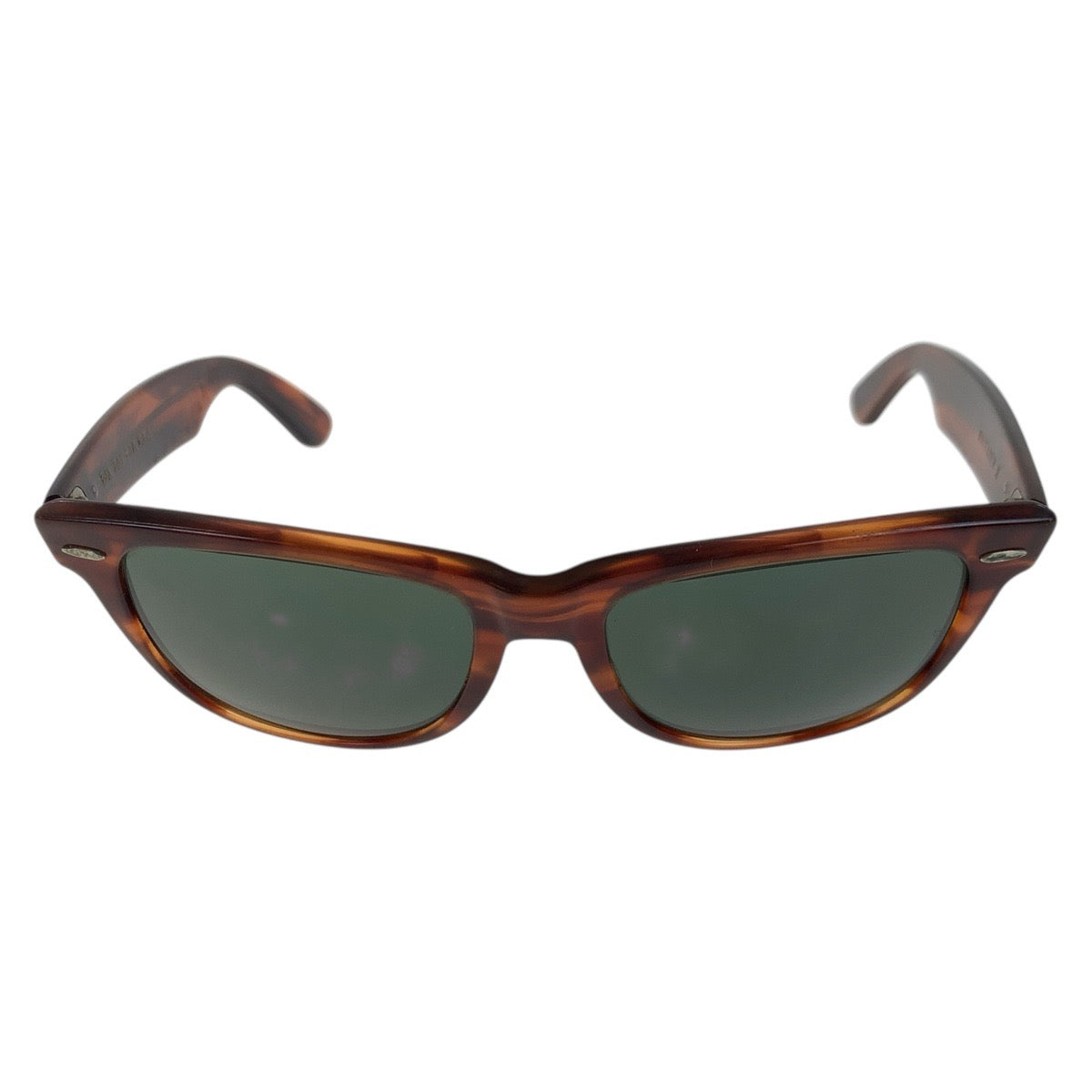 18574
Ray-Ban レイバン ヴィンテージ ボシュロム ウェイファーラー ブラウン シルバー金具 プラスチック サングラス 男女兼用 ウェリントン  メンズ AB12