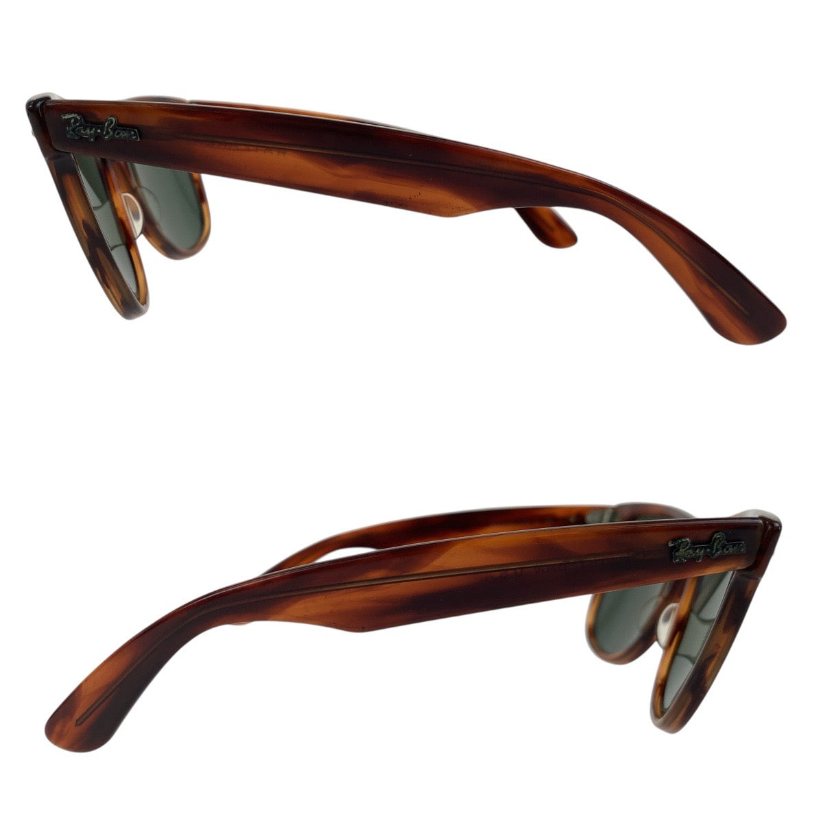 18574
Ray-Ban レイバン ヴィンテージ ボシュロム ウェイファーラー ブラウン シルバー金具 プラスチック サングラス 男女兼用 ウェリントン  メンズ AB12