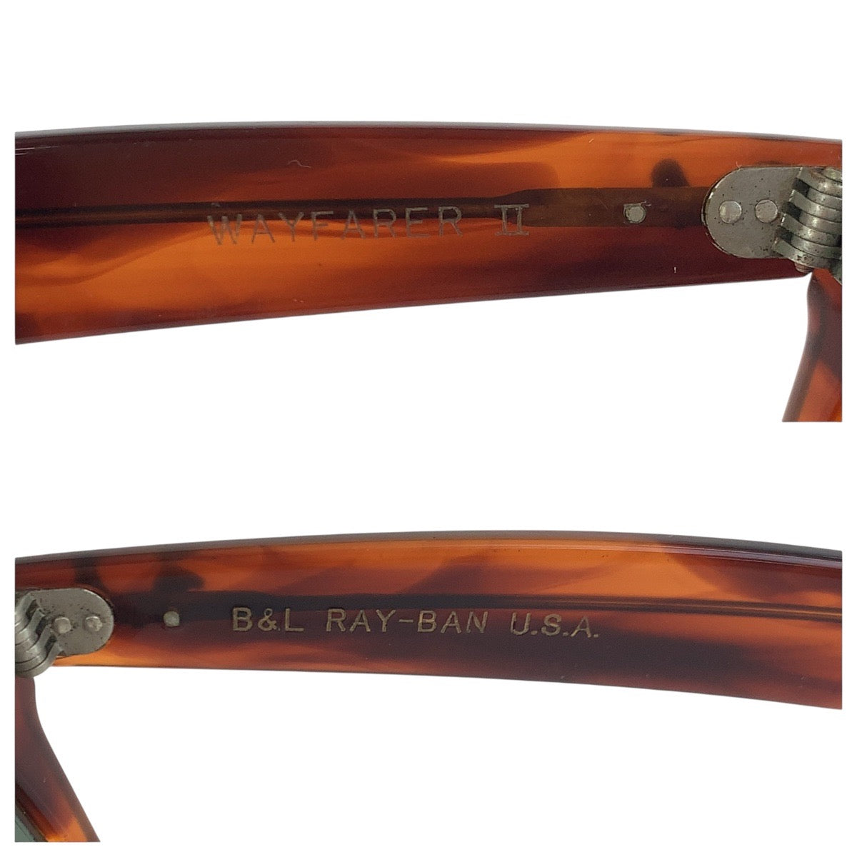 18574
Ray-Ban レイバン ヴィンテージ ボシュロム ウェイファーラー ブラウン シルバー金具 プラスチック サングラス 男女兼用 ウェリントン  メンズ AB12