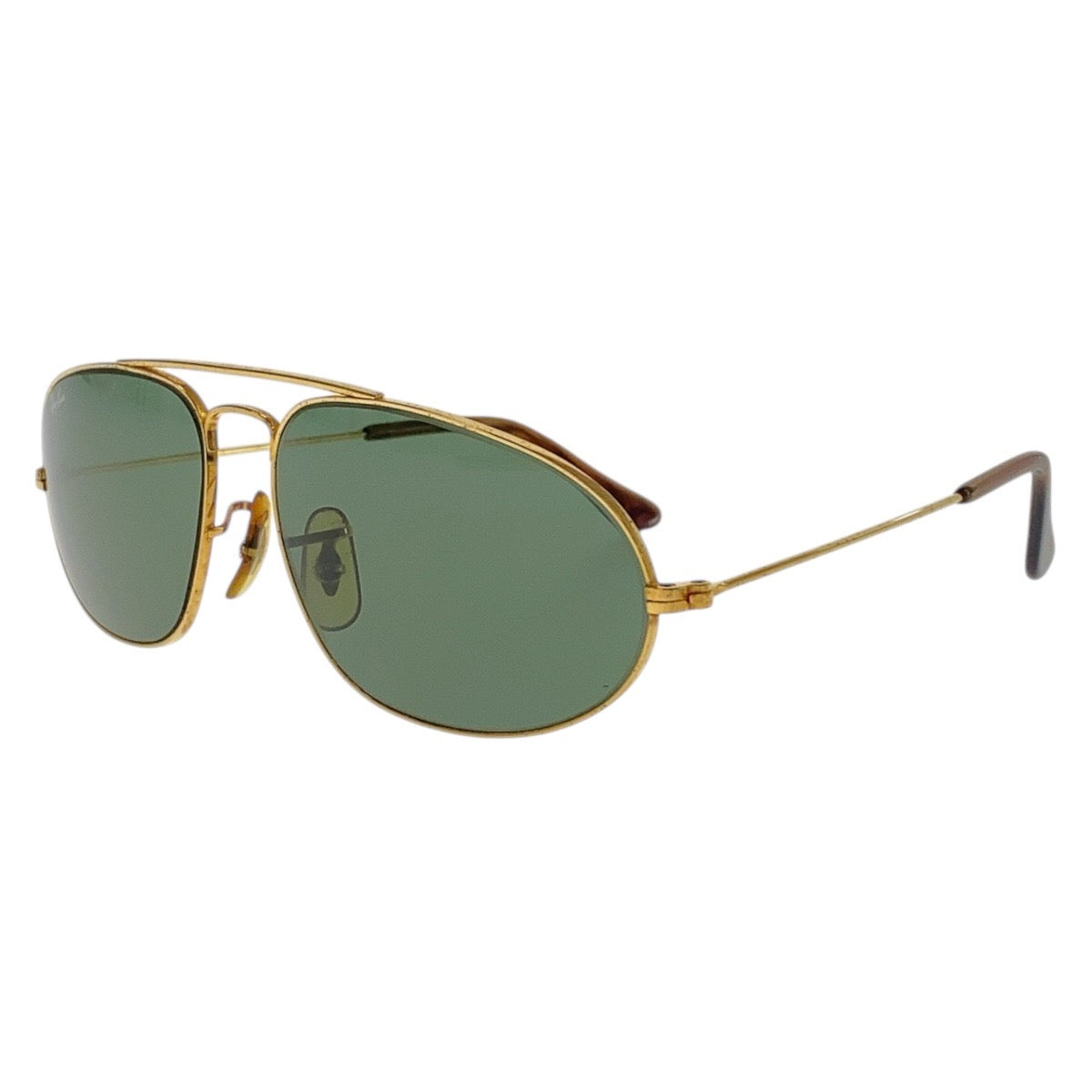 18575
Ray-Ban レイバン ヴィンテージ B&L RAY-BAN U.S.A グリーン ゴールド金具 ガラス / メタル W1507 WRBJ 58▫︎16 サングラス ティアドロップ  メンズ AB15