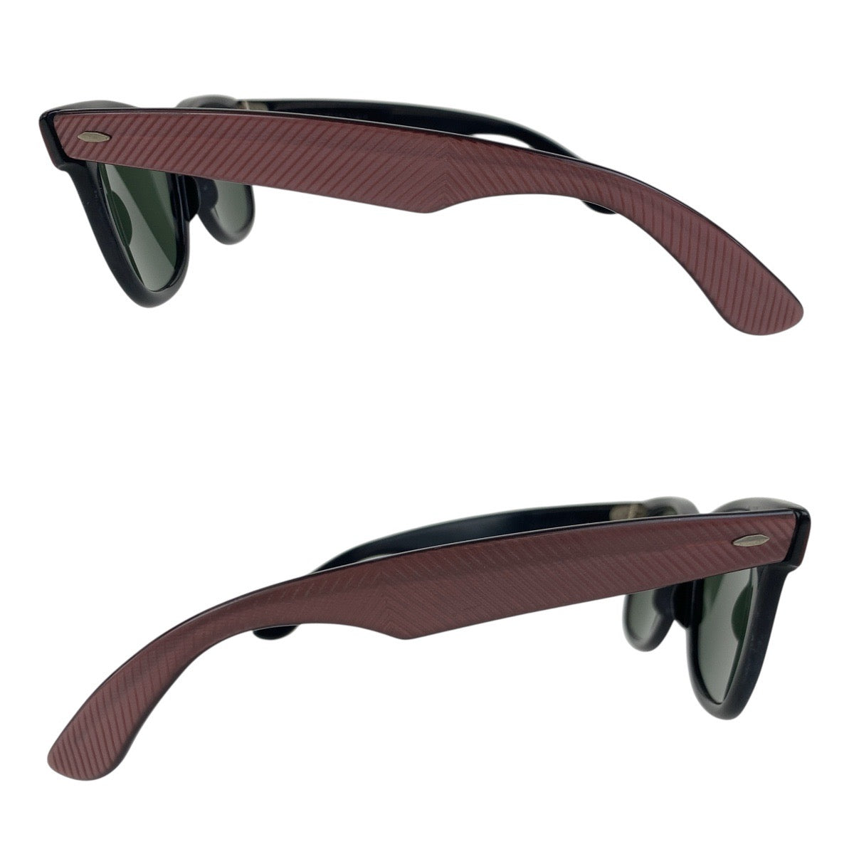 18576
Ray-Ban レイバン ヴィンテージ ボシュロム ウェイファーラー ピンク ブラック シルバー金具 プラスチック B&L 5022 サングラス 男女兼用 ウェリントン  メンズ AB14