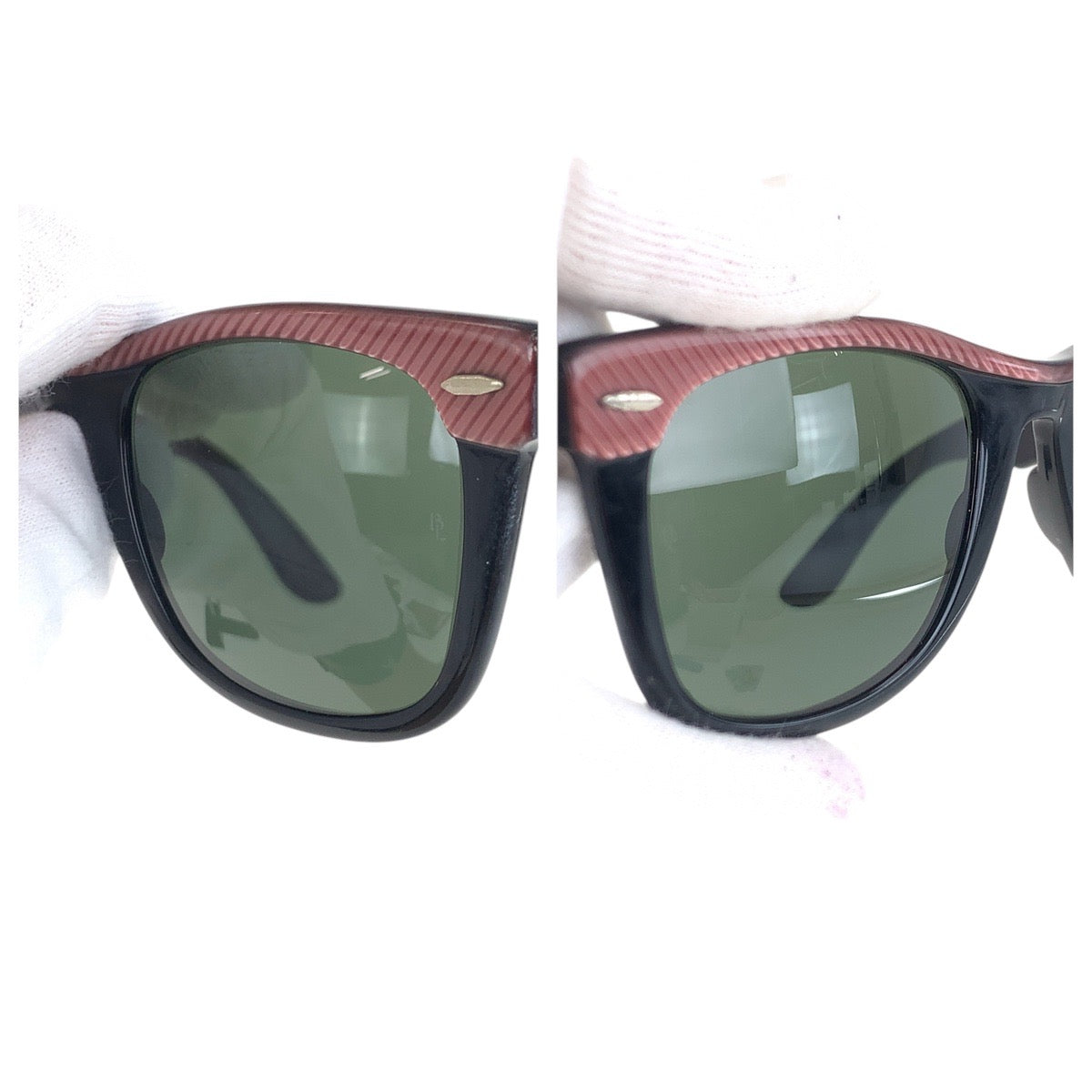18576
Ray-Ban レイバン ヴィンテージ ボシュロム ウェイファーラー ピンク ブラック シルバー金具 プラスチック B&L 5022 サングラス 男女兼用 ウェリントン  メンズ AB14
