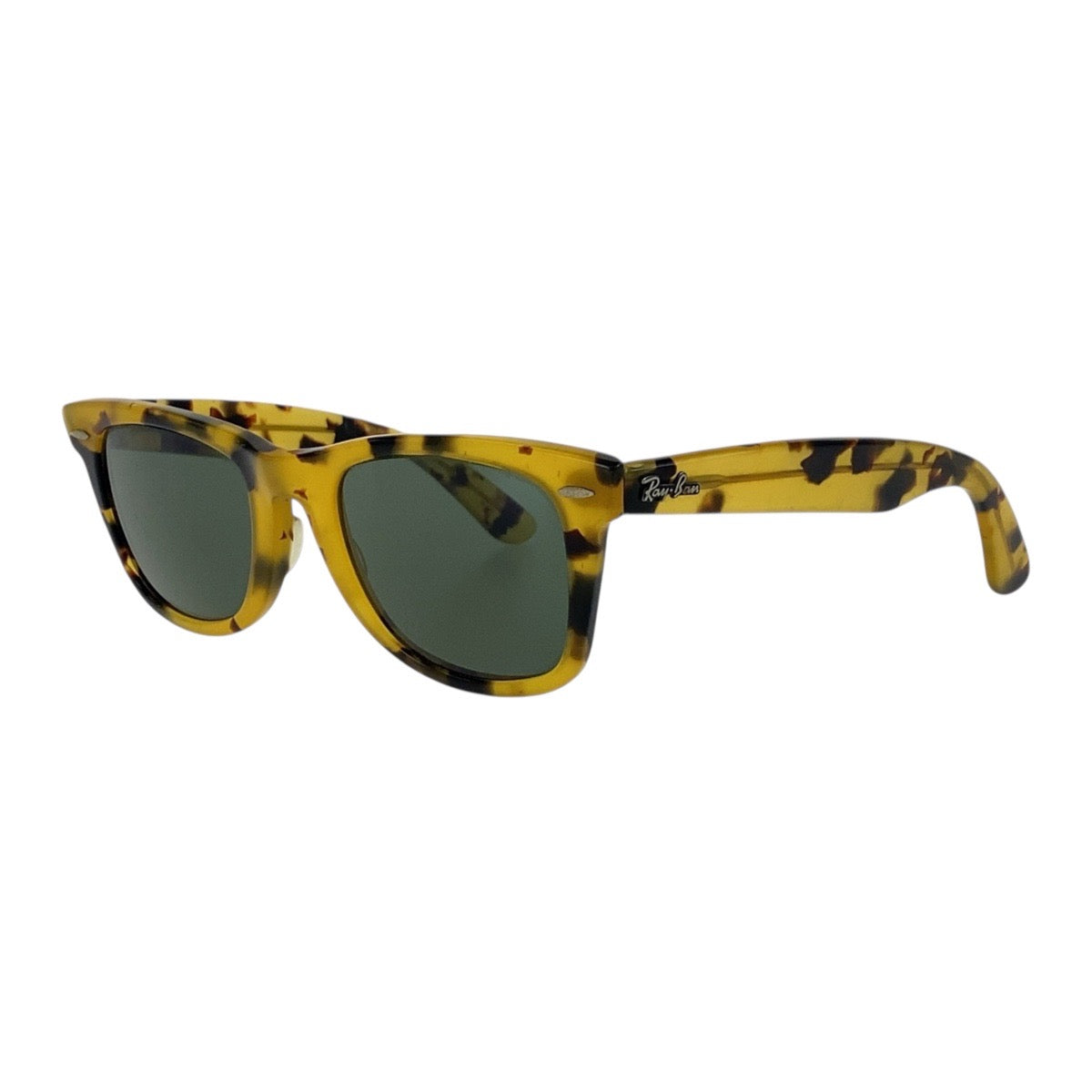 18577
Ray-Ban レイバン ヴィンテージ B&L RAY-BAN U.S.A WAYFARER イエロー ブラック シルバー金具 プラスチック B&L 5022 サングラス ウェリントン  メンズ AB20