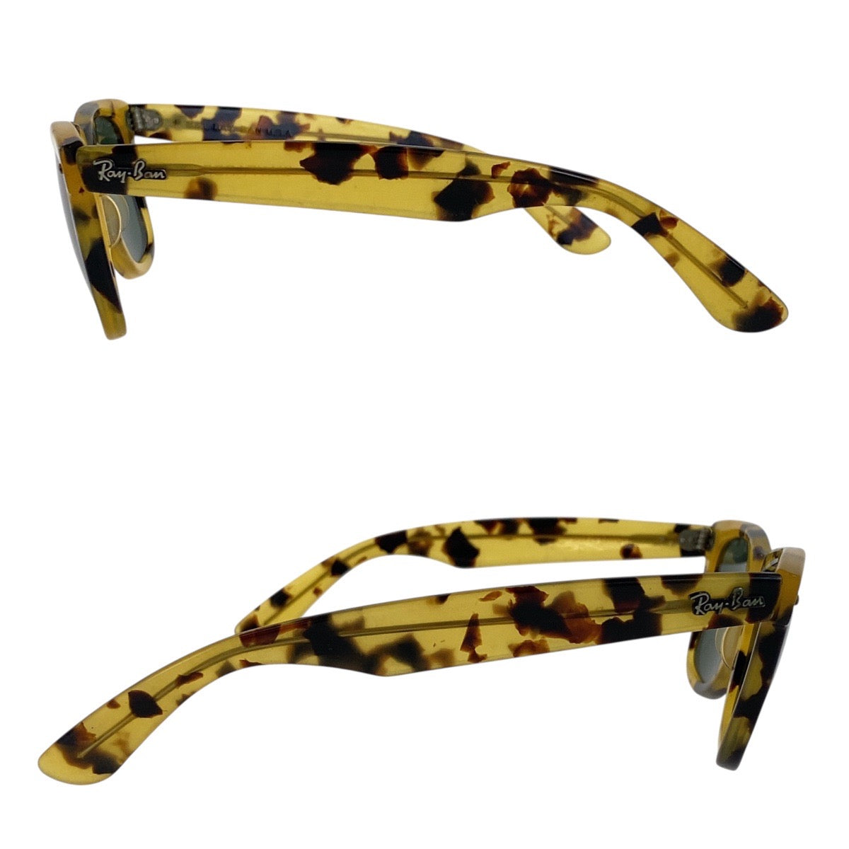 18577
Ray-Ban レイバン ヴィンテージ B&L RAY-BAN U.S.A WAYFARER イエロー ブラック シルバー金具 プラスチック B&L 5022 サングラス ウェリントン  メンズ AB20