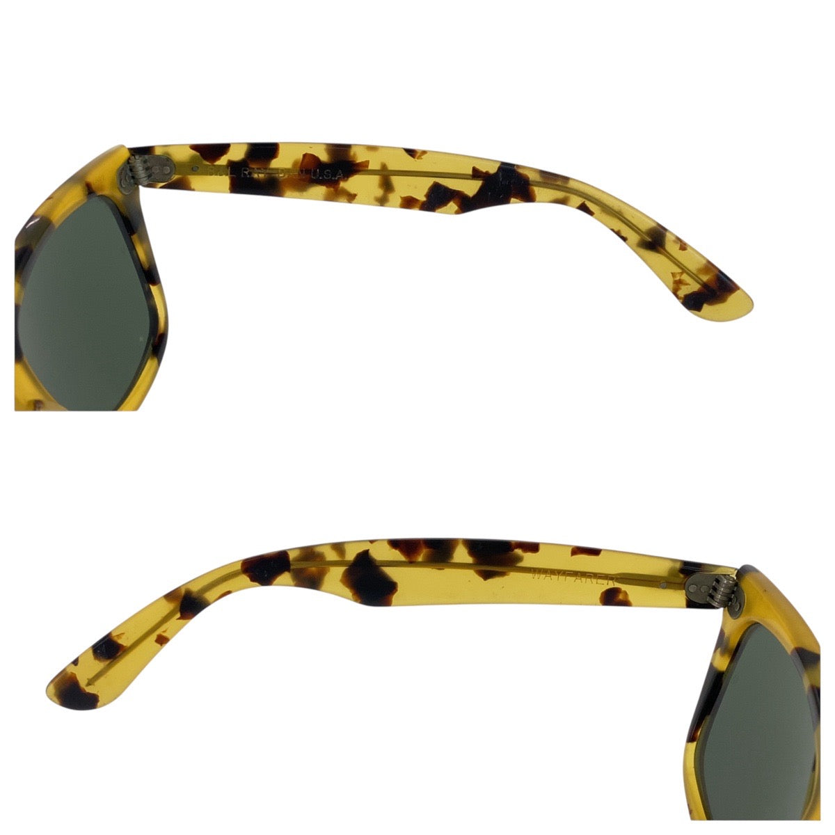 18577
Ray-Ban レイバン ヴィンテージ B&L RAY-BAN U.S.A WAYFARER イエロー ブラック シルバー金具 プラスチック B&L 5022 サングラス ウェリントン  メンズ AB20