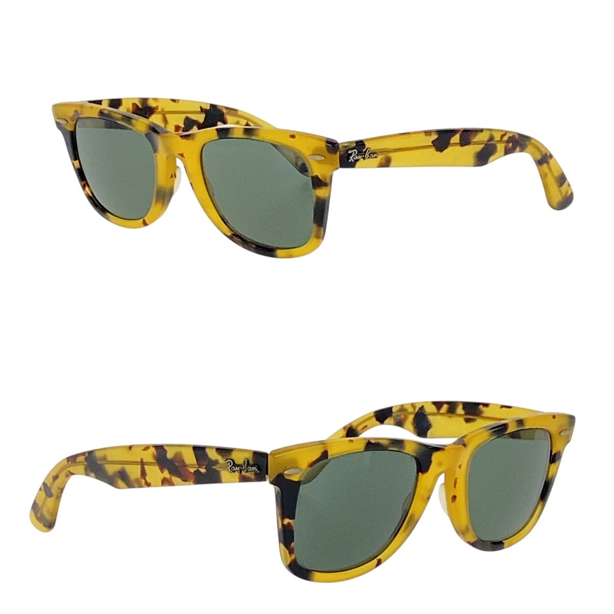 18577
Ray-Ban レイバン ヴィンテージ B&L RAY-BAN U.S.A WAYFARER イエロー ブラック シルバー金具 プラスチック B&L 5022 サングラス ウェリントン  メンズ AB20