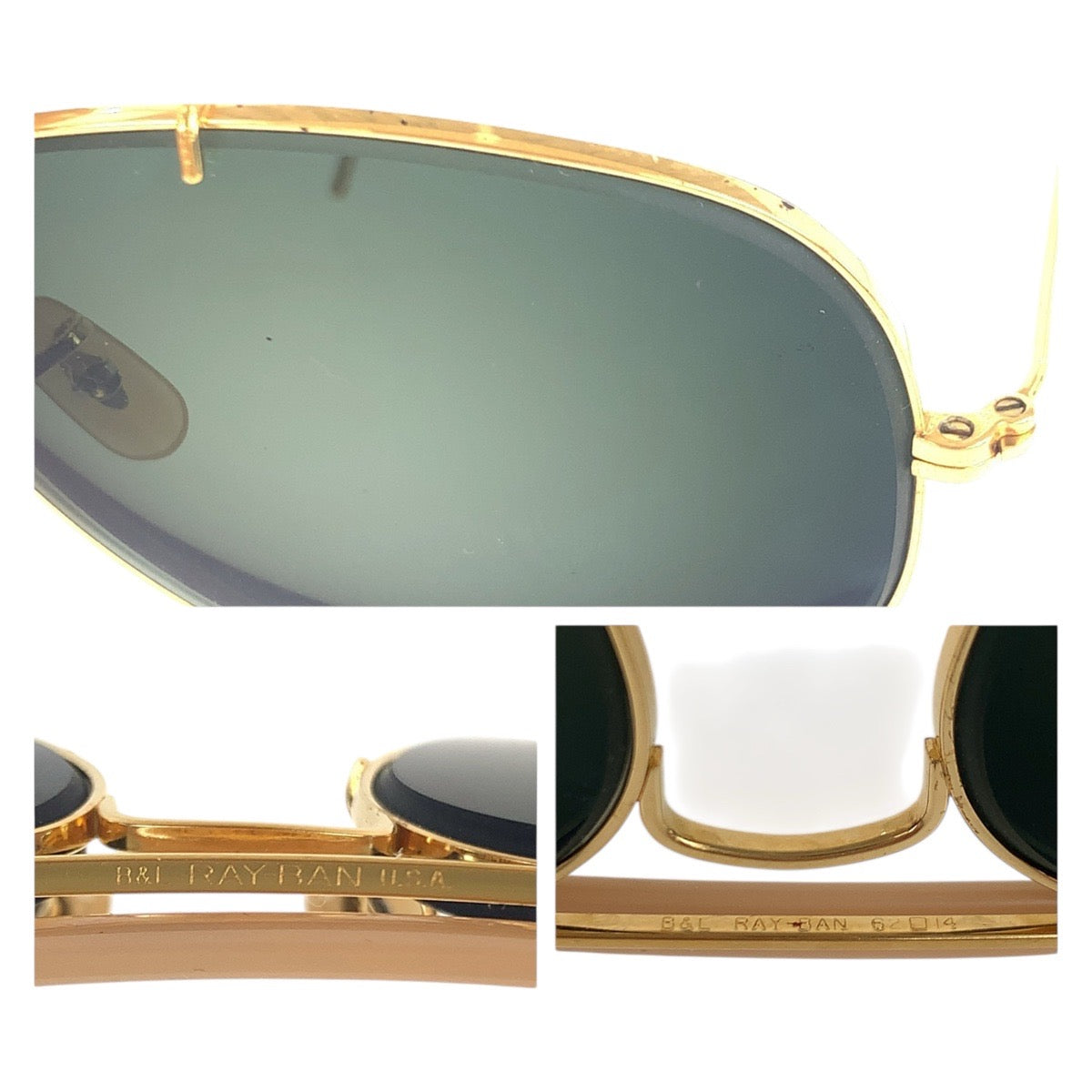 18578
Ray-Ban レイバン ヴィンテージ ボシュロム アビエーター ゴールド メタル 62□14 サングラス 男女兼用 ティアドロップ メンズ AB12