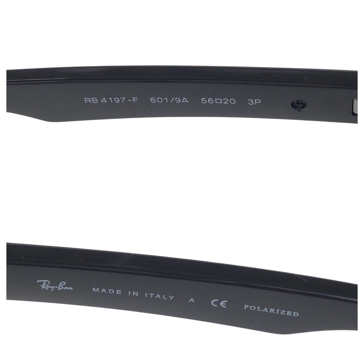 18579
Ray-Ban レイバン ウェイファーラー ブラック 黒 シルバー金具 プラスチック RB4197-F 601/9A 56◻︎20 3P サングラス 男女兼用 ウェリントン  メンズ A11