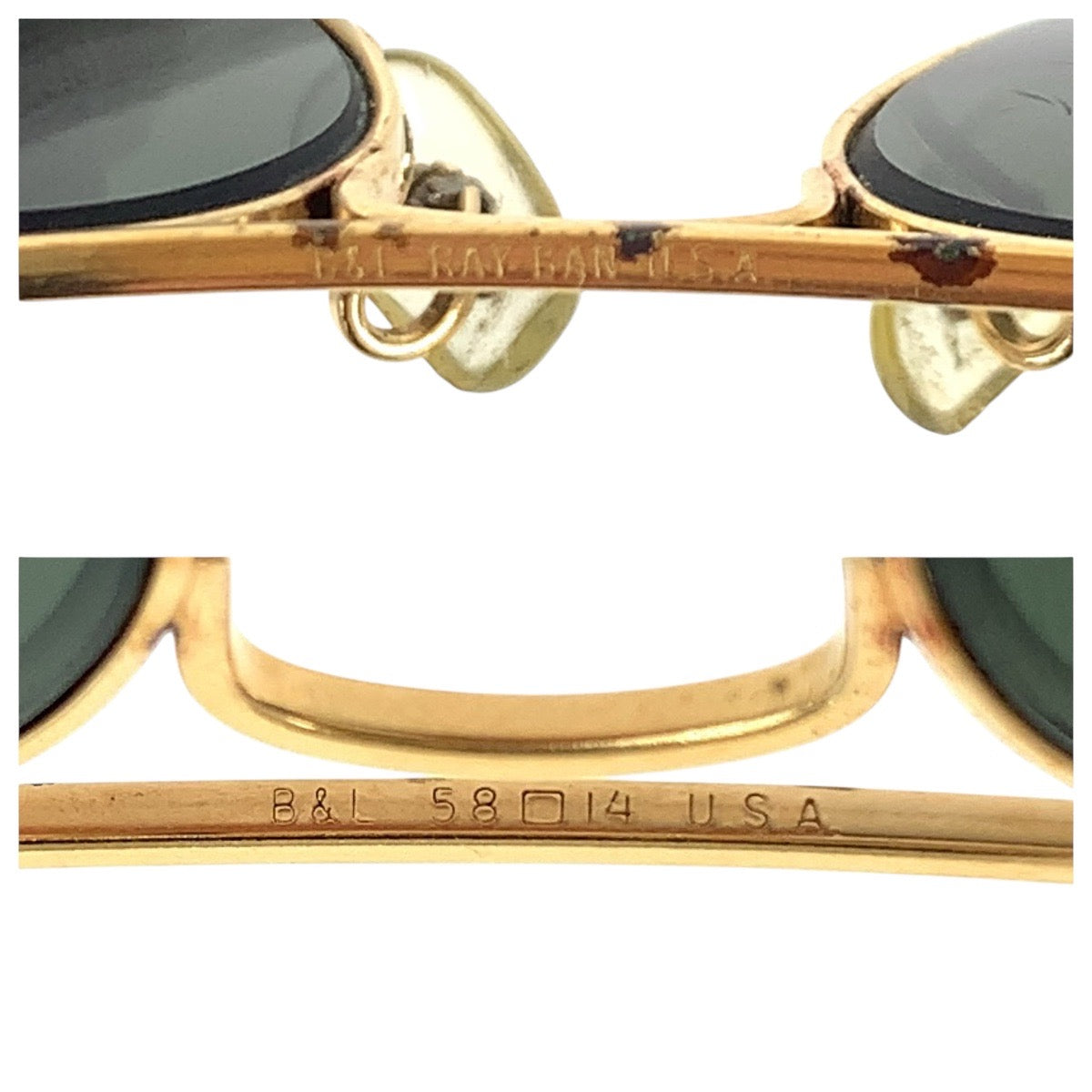 18580
Ray-Ban レイバン ヴィンテージ ボシュロム アビエーター ゴールド メタル 58◻︎14 サングラス 男女兼用 ティアドロップ  メンズ AB10